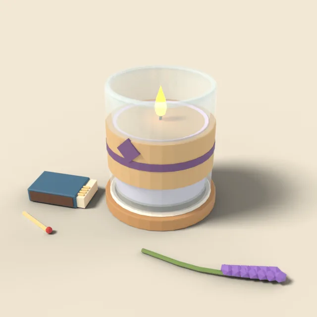 Scented candle in glass jar