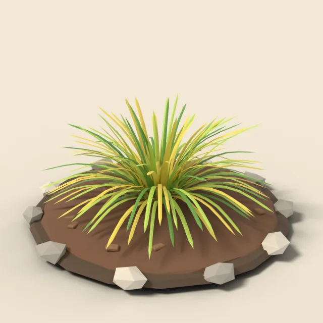 Ornamental grass mound