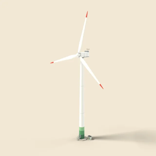 Wind turbine three blade