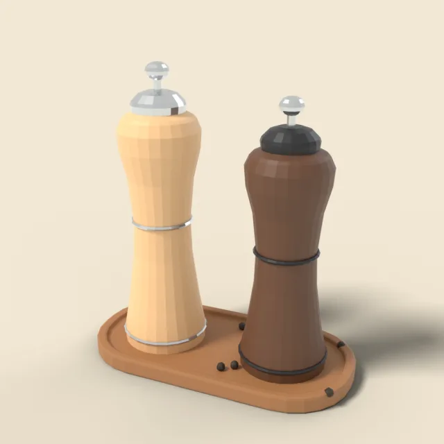 Salt and pepper mill pair
