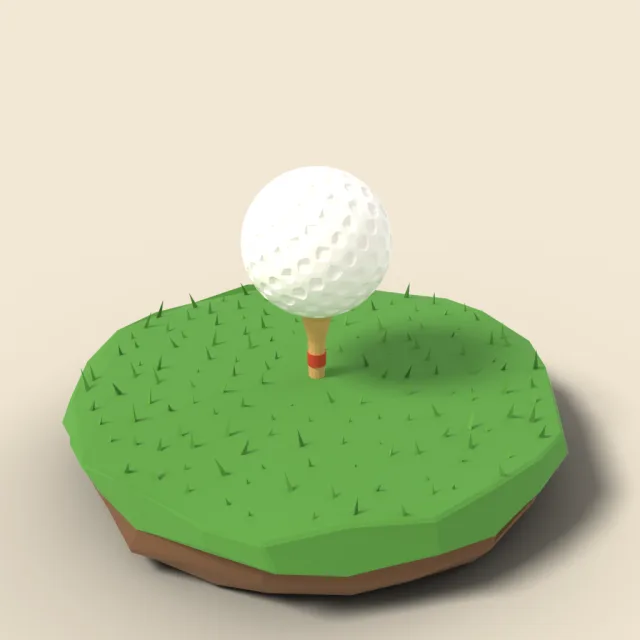 Golf ball on tee
