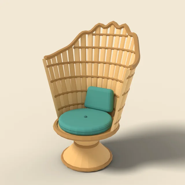 Rattan peacock chair