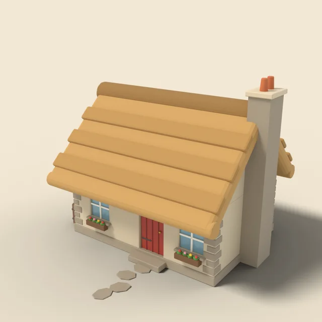 Cosy cottage with thatched roof