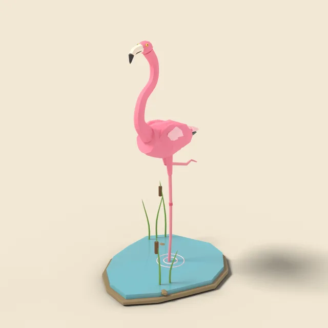 Flamingo on one leg
