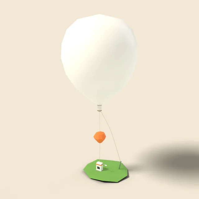 Weather balloon with radiosonde