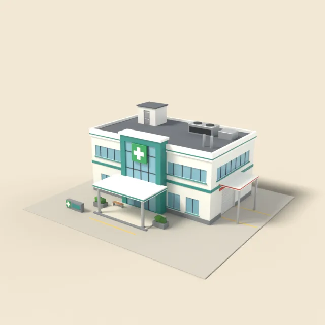 Small two-storey hospital
