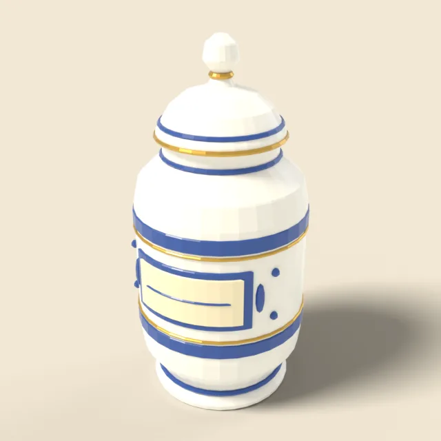 Apothecary jar with lid