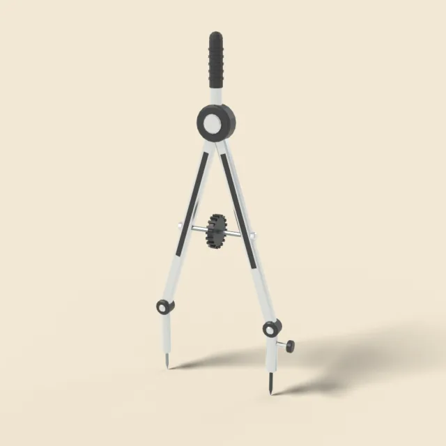 Drawing compass with pencil lead
