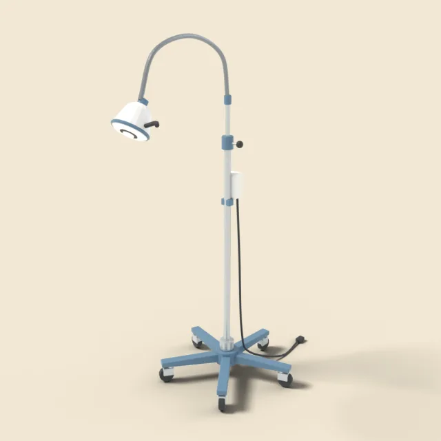 Mobile exam lamp on stand