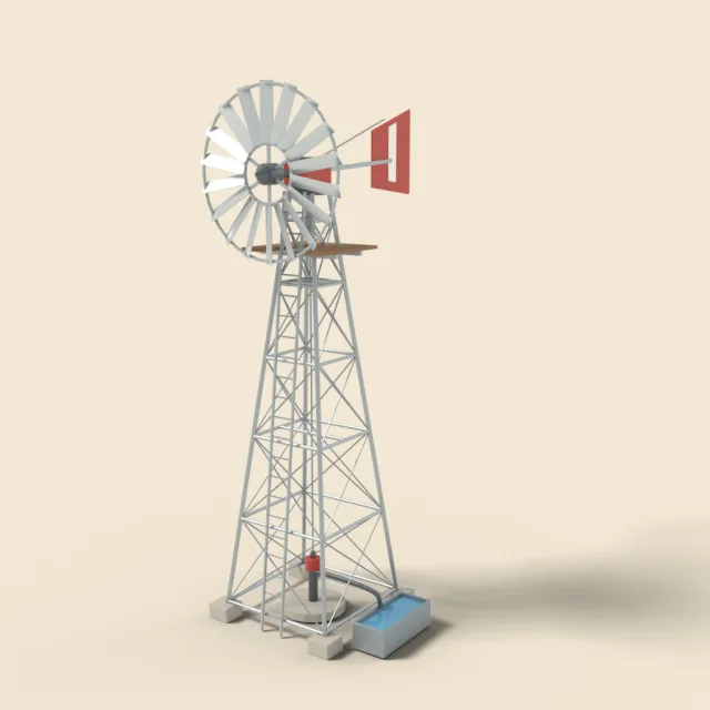 Steel farm windpump