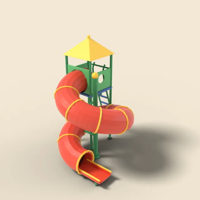 Spiral tube slide