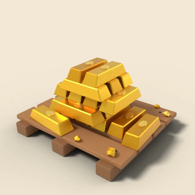Stack of gold ingots