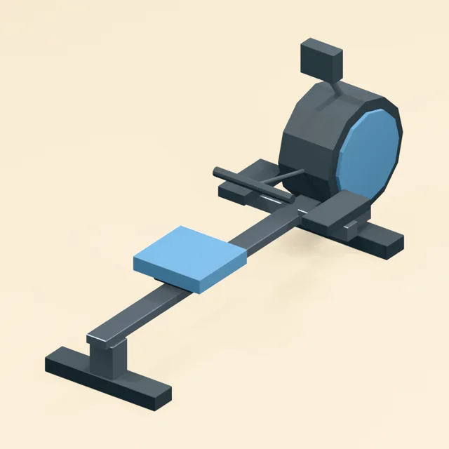 rowing_trainer_flywheel_sliding_seat_chain_handle