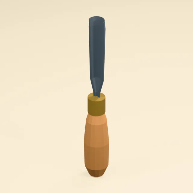 Woodcarving gouge with continuous hollow-channel cutting blade