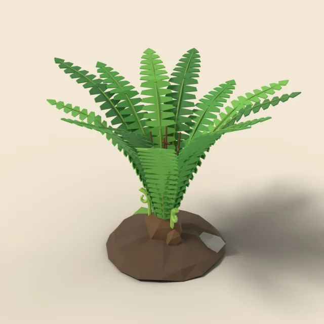 Ostrich fern in shuttlecock shape