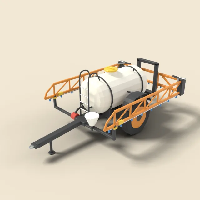 Crop sprayer with folding booms