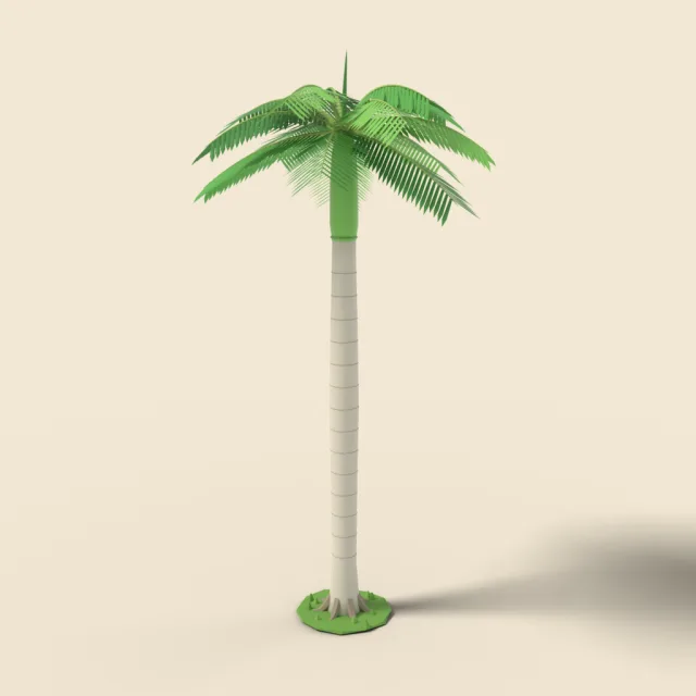 Royal palm with smooth trunk