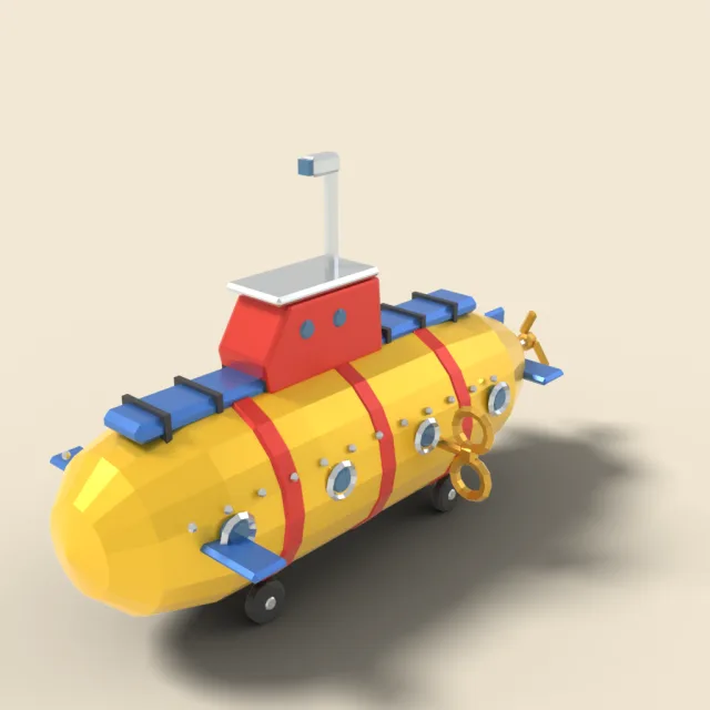 Tin toy submarine