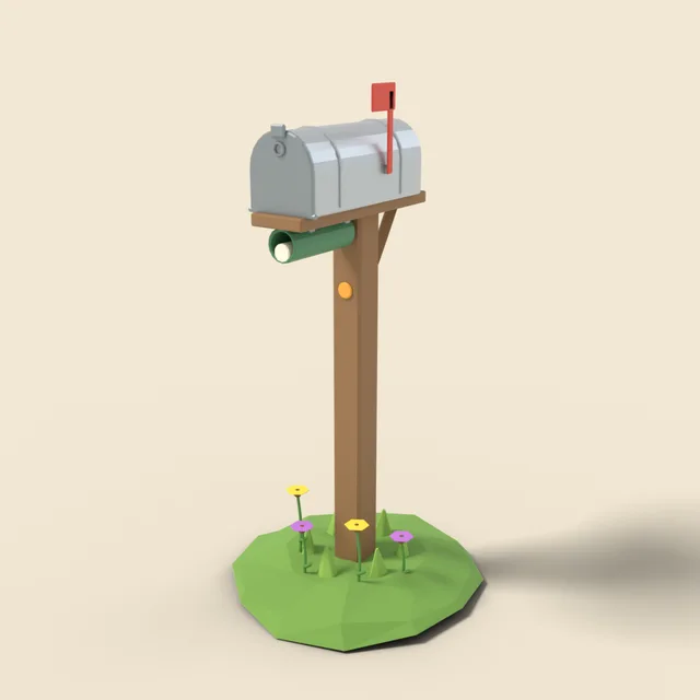 Rural mailbox on post