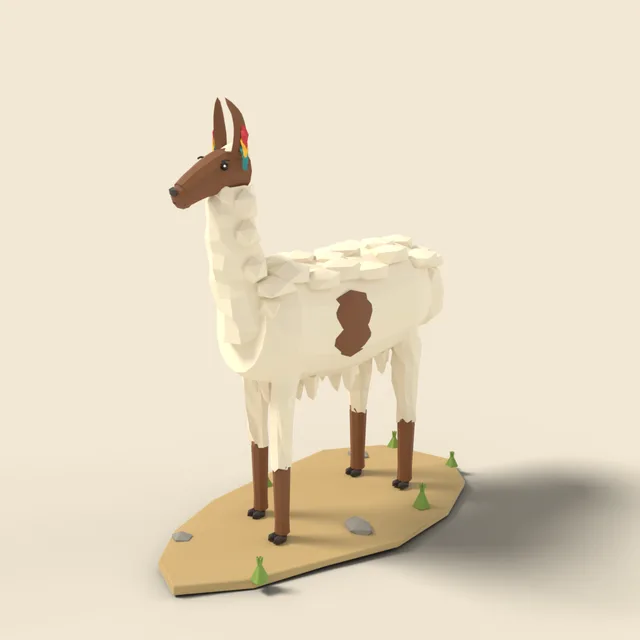 Standing llama