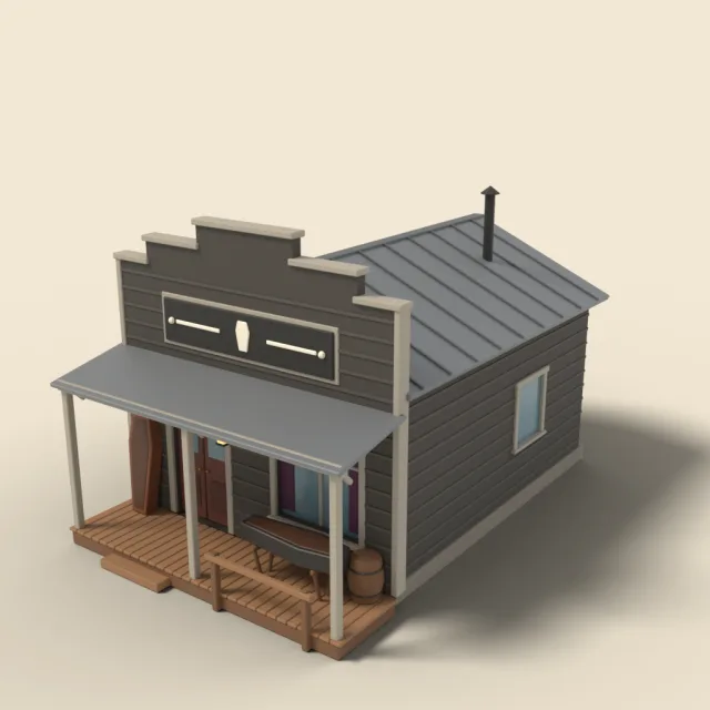 Wild West undertaker shop