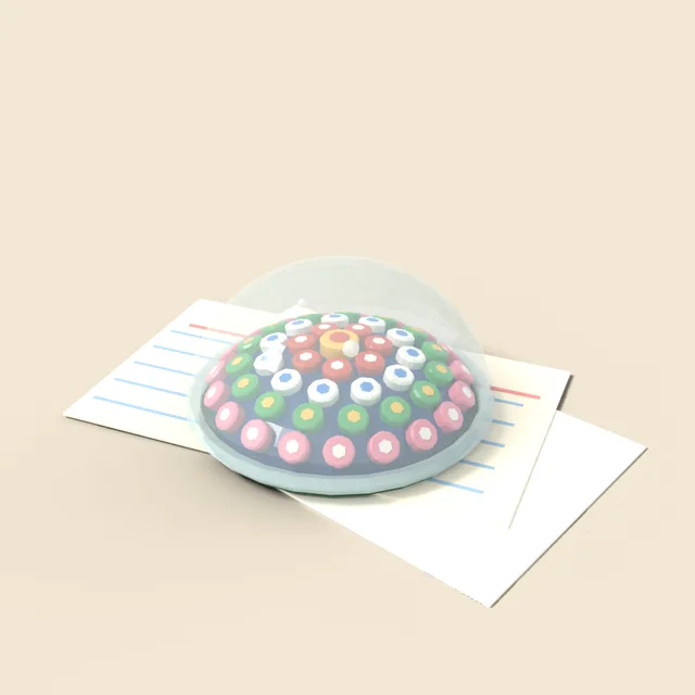 Glass dome paperweight