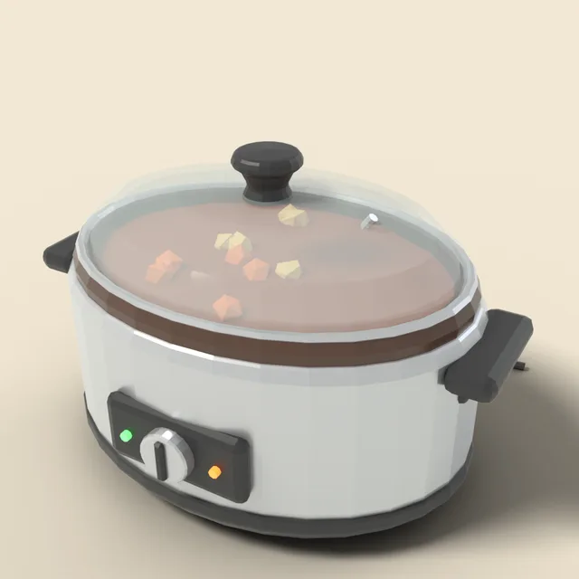 Slow cooker with glass lid