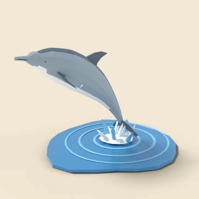Leaping bottlenose dolphin