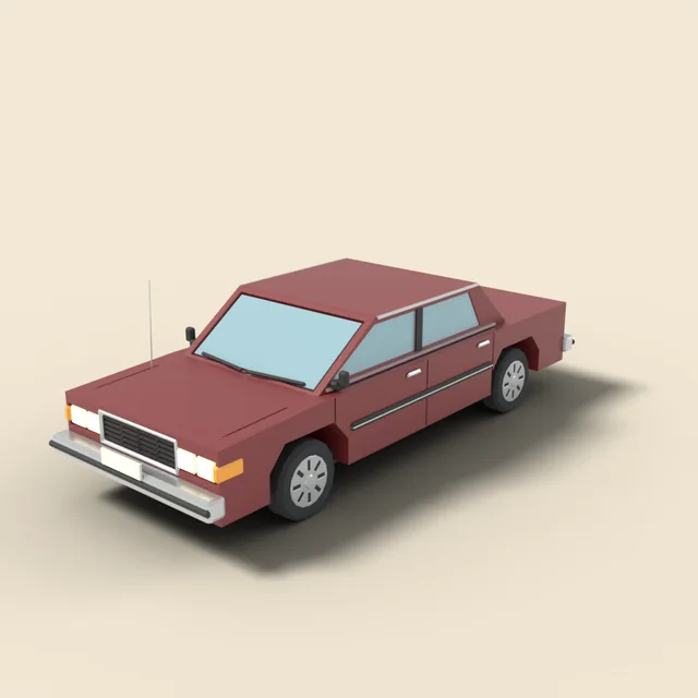 Boxy 1980s sedan