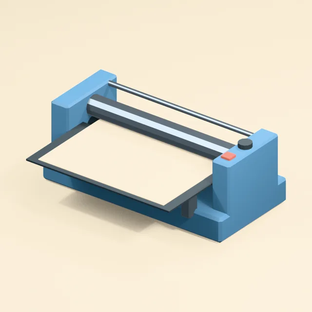 Open-roller desktop laminator