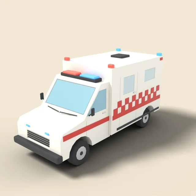 White ambulance van