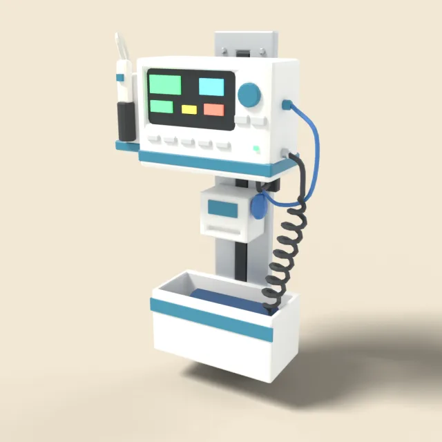 Wall-mounted vital signs unit