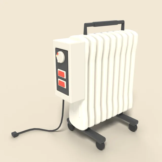 Oil-filled radiator heater