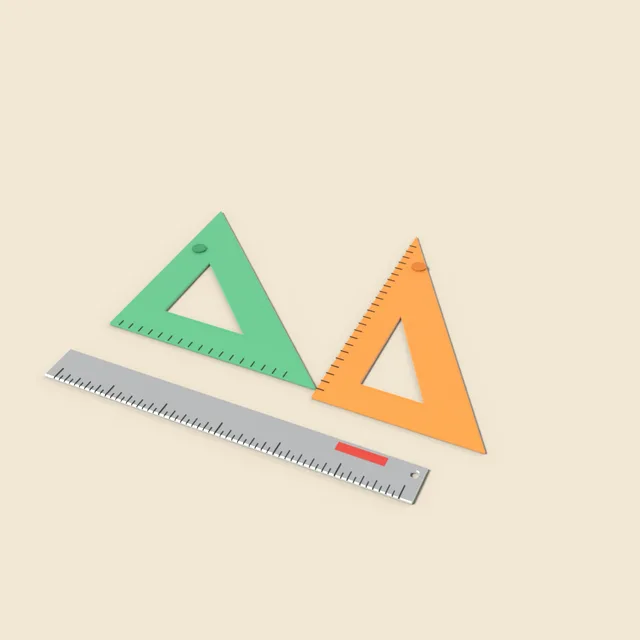 Ruler and set squares