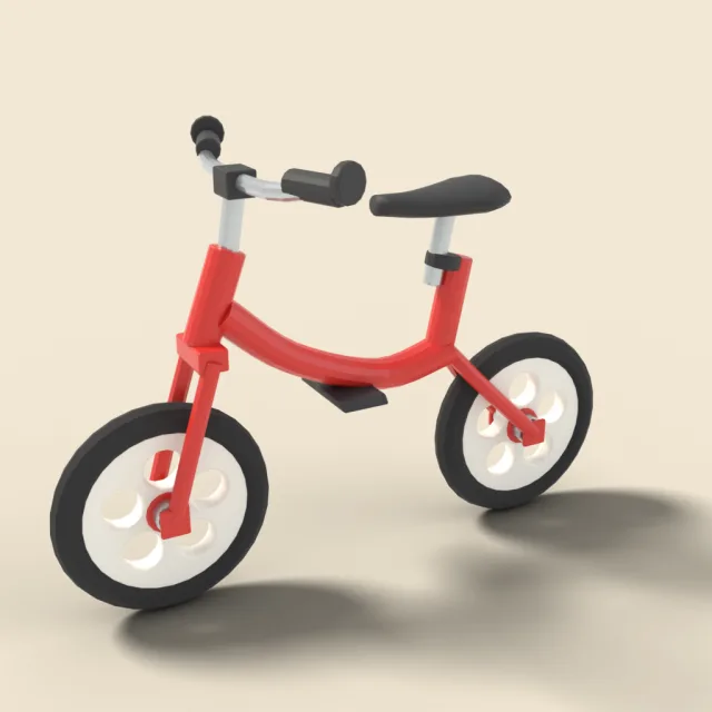 Balance bike in red