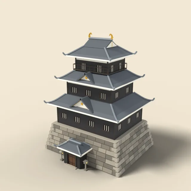Black-walled castle keep