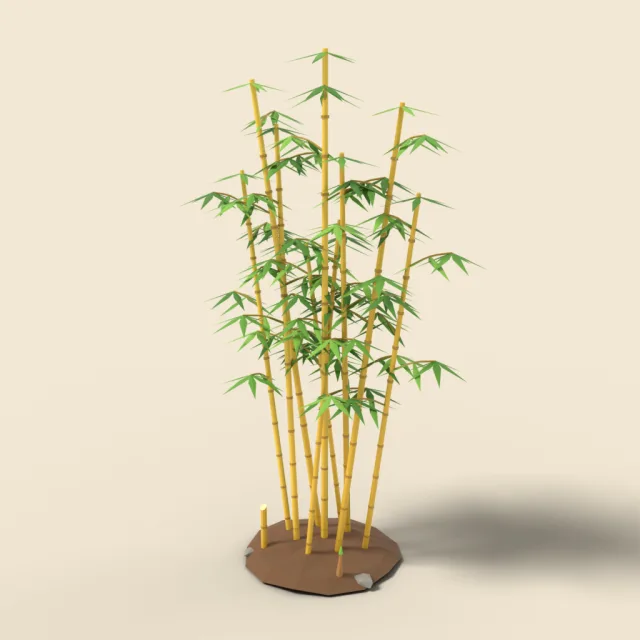 Golden bamboo stalks