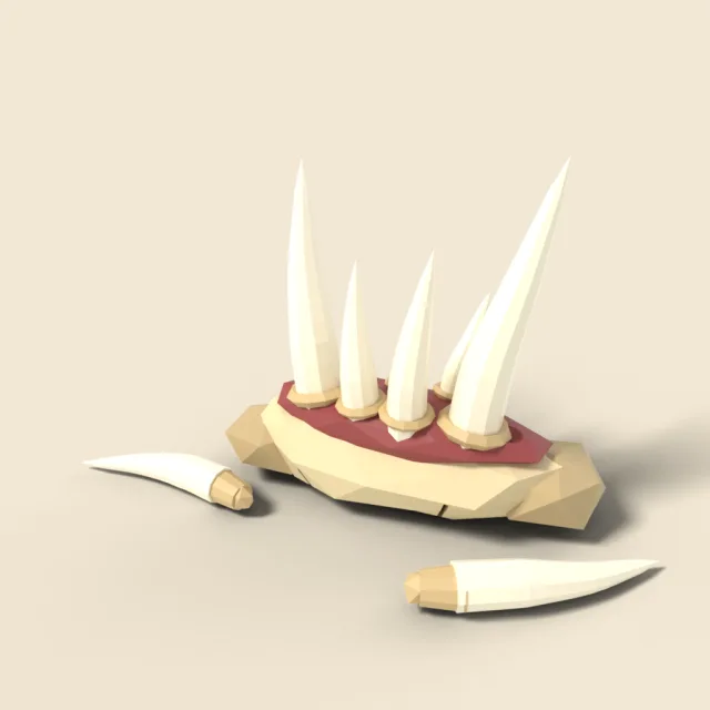 Cluster of monster fangs