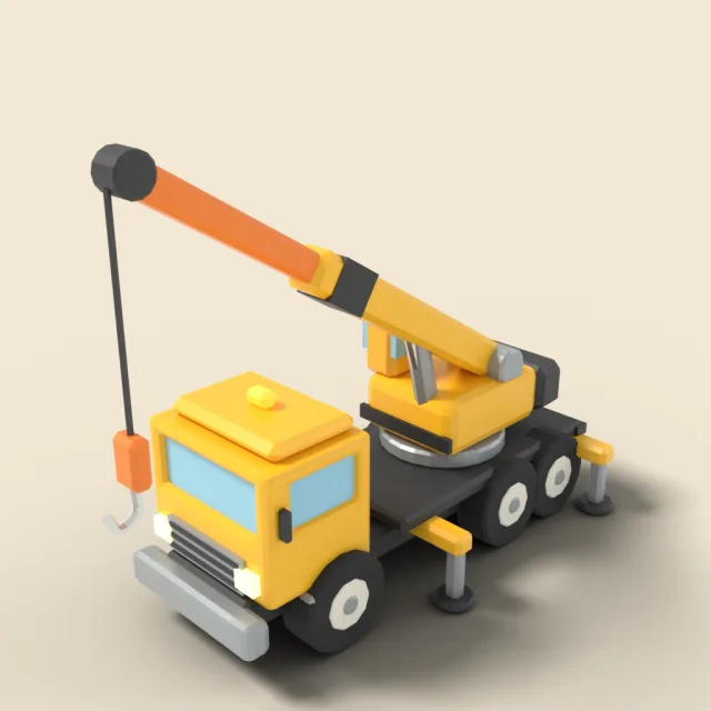 Toy crane truck