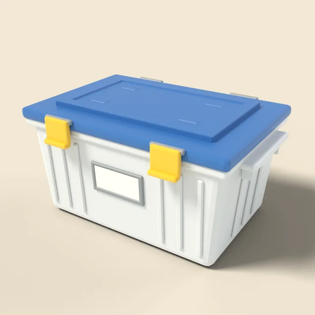 Plastic storage bin with lid