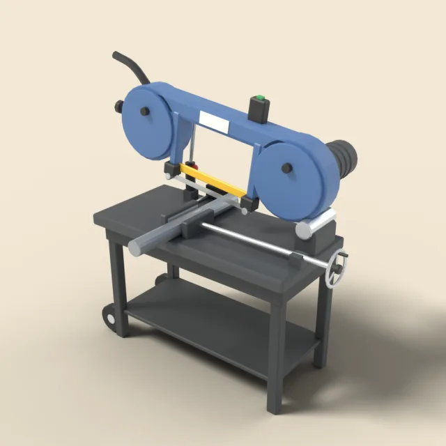 Horizontal metal-cutting band saw