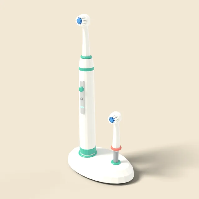 Electric toothbrush on stand