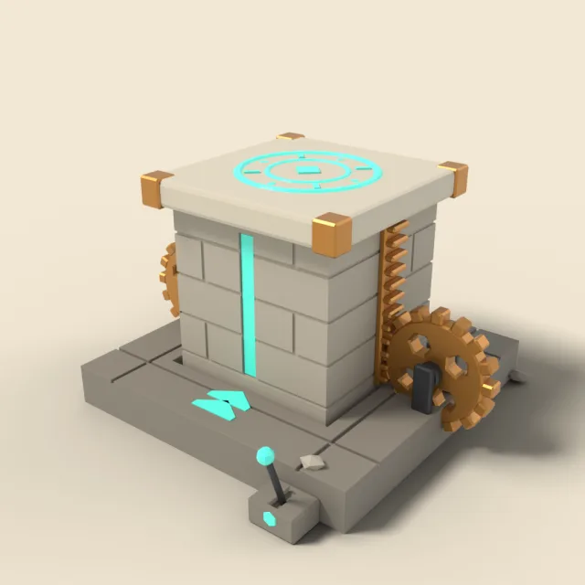 Rising stone pillar platform