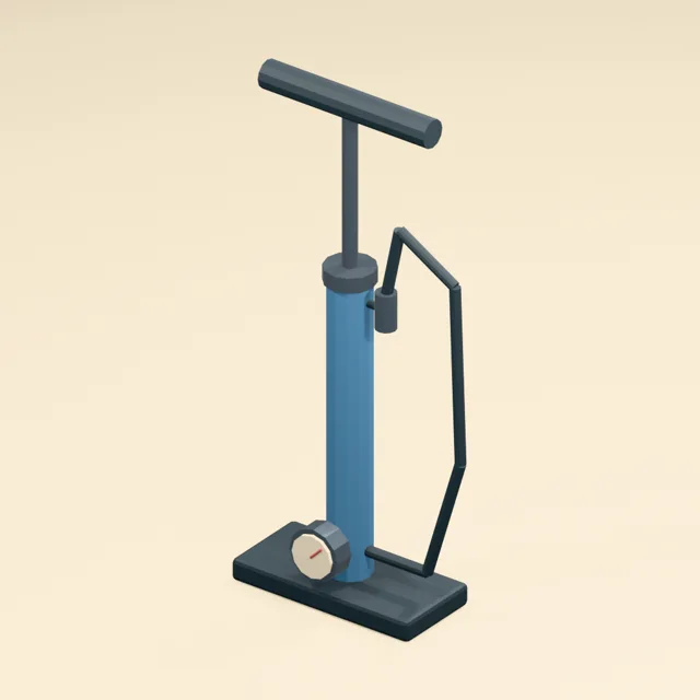 Floor pump with pressure gauge