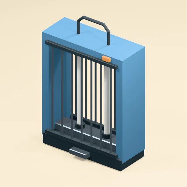 Hanging insect-light trap with removable tray