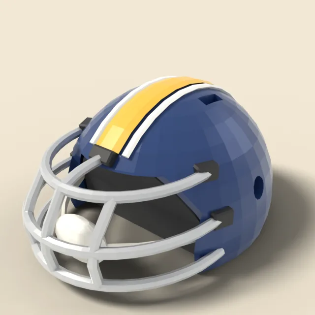 Football helmet with face mask