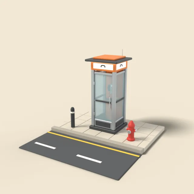Phone booth on street