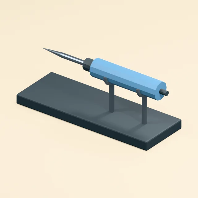 Soldering iron with cradle stand