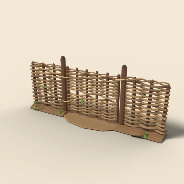 Wattle fence gate