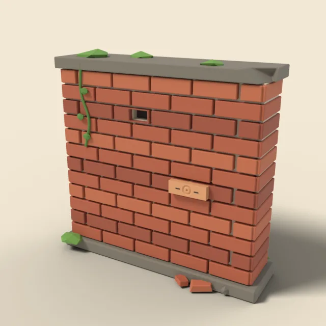 Hidden brick button